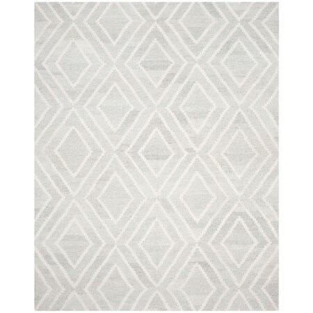Safavieh Kilim Hand Woven Flat Weave Rectangle Rug- Ivory - Dark Grey- 8 x 10 ft. KLM516D-8